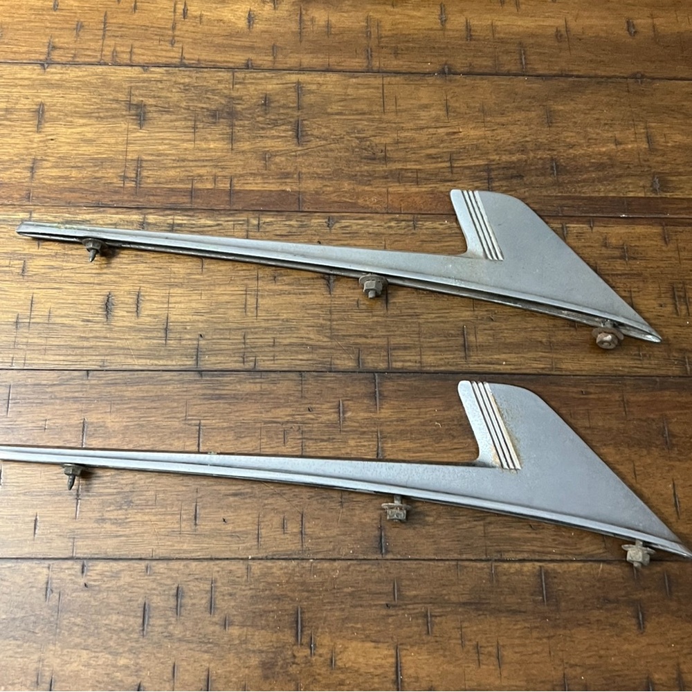 1958 Cadillac Coupe Deville Hood Right & Left Wing Ornaments